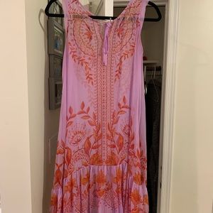 Purple floral dress with slip inner layer
